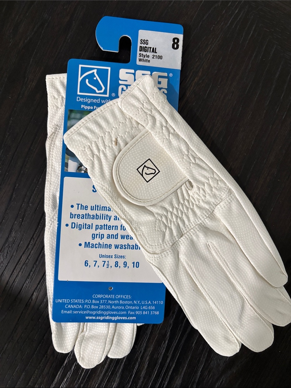 Digital Women's White Riding Gloves
